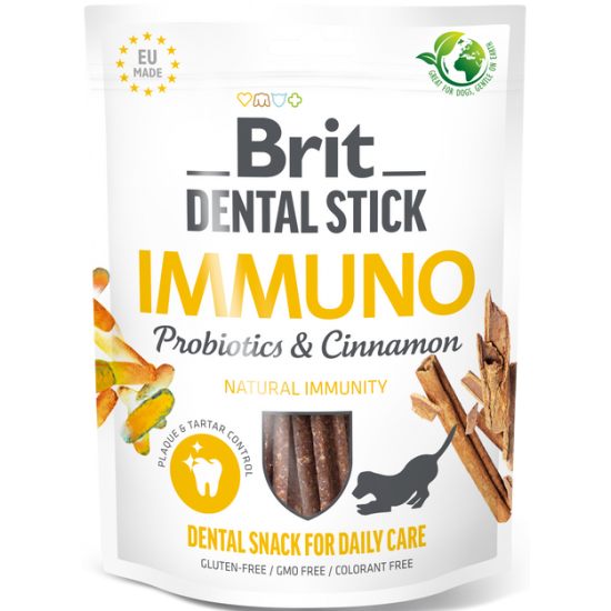 BRIT DENTAL STICKS IMMUNO ΠΡΟΒΙΟΤΙΚΑ & ΚΑΝΕΛΛΑ 250gr
