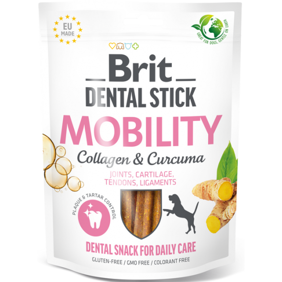 BRIT DENTAL STICKS MOBILITY KOΛΛΑΓΟΝΟ & ΚΟΥΡΚΟΥΜΑΣ 250gr