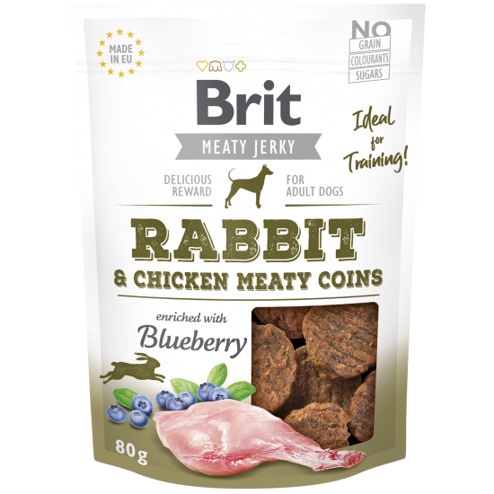 BRIT MEATY JERKY SNACK ΚΟΥΝΕΛΙ ΚΟΤΟΠΟΥΛΟ 80gr