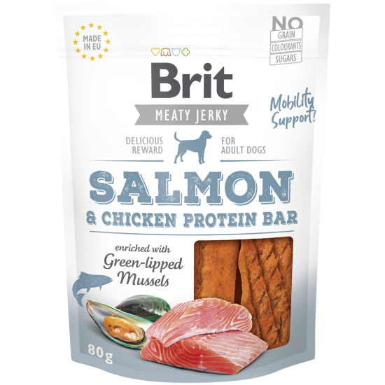 BRIT MEATY JERKY SNACK ΣΟΛΟΜΟΣ ΚΟΤΟΠΟΥΛΟ 80gr