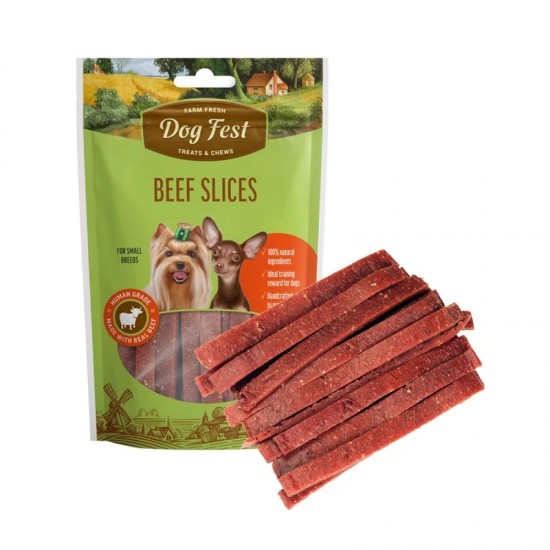 DOG FEST BEEF SLICES (Small Breed) 55gr