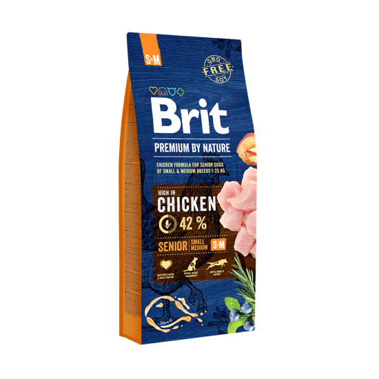 BRIT PREMIUM by nature ΣΚΥΛΟΥ SENIOR SMALL & MEDIUM 3kg