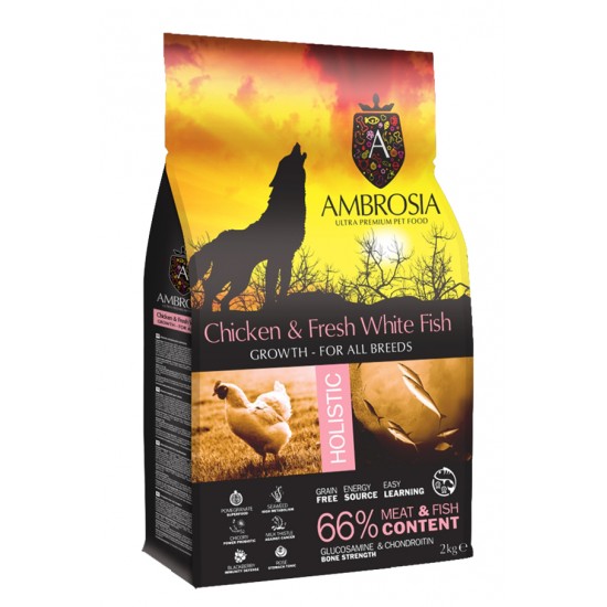 AMBROSIA DOG ΚΟΤΟΠΟΥΛΟ & ΨΑΡΙ (μικρόσωμα κουτάβια) 2kg