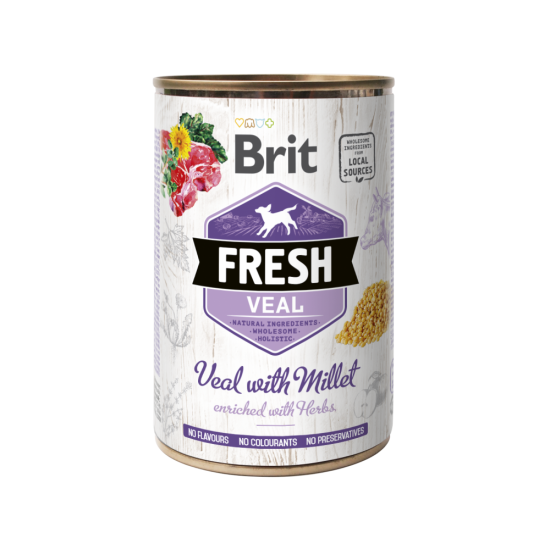 BRIT FRESH ΚΟΝΣΕΡΒΑ ΣΚΥΛΟΥ ΜΟΣΧΑΡΙ ΚΕΧΡΙ 400gr