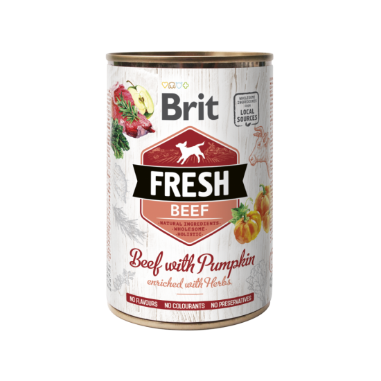 BRIT FRESH ΚΟΝΣΕΡΒΑ ΣΚΥΛΟΥ ΒΟΔΙΝΟ ΚΟΛΟΚΥΘΑ 400gr