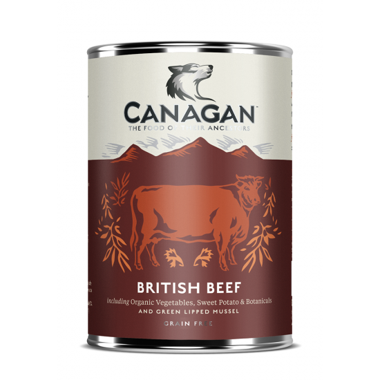 CANAGAN ΚΟΝΣΕΡΒΑ ΣΚΥΛΟΥ ΜΕ ΜΟΣΧΑΡΙ Μ. ΒΡΕΤΑΝΙΑΣ 400gr