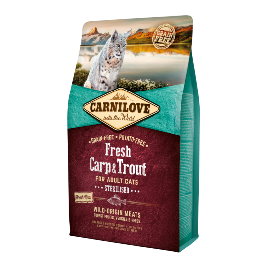 CARNILOVE FRESH ΚΥΠΡΙΝΟΣ & ΠΕΣΤΡΟΦΑ (Στειρωμένες γάτες) 2kg