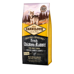 CARNILOVE FRESH ΚΟΤΟΠΟΥΛΟ & ΚΟΥΝΕΛΙ (Ενήλικες σκύλοι) 1,5kg