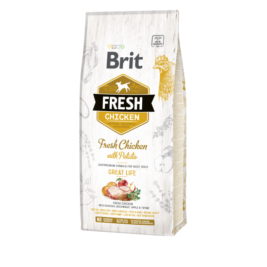 BRIT FRESH ΣΚΥΛΟΥ ADULT ΚΟΤΟΠΟΥΛΟ 2,5kg