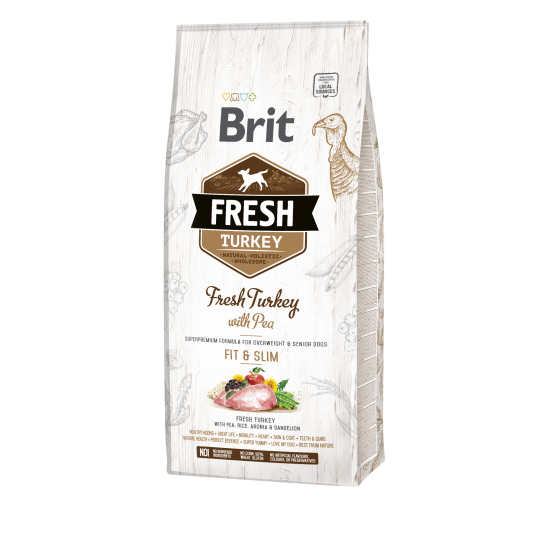 BRIT FRESH ΣΚΥΛΟΥ LIGHT & SENIOR ΓΑΛΟΠΟΥΛΑ 2,5kg