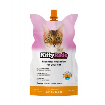 KITTYRADE ΙΣΟΤΟΝΙΚΟ ΠΡΕΒΙΟΤΙΚΟ ΣΥΜΠΛΗΡΩΜΑ ΓΑΤΑΣ CHICKEN 250ml KITTYRADE ΙΣΟΤΟΝΙΚΟ ΠΡΕΒΙΟΤΙΚΟ ΣΥΜΠΛΗΡΩΜΑ ΓΑΤΑΣ CHICKEN 250ml