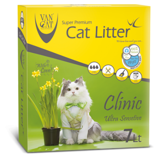 VAN CAT CLINIC ULTRA SENSITIVE CLUMPING (ANTIBACTERIAL) 6kg